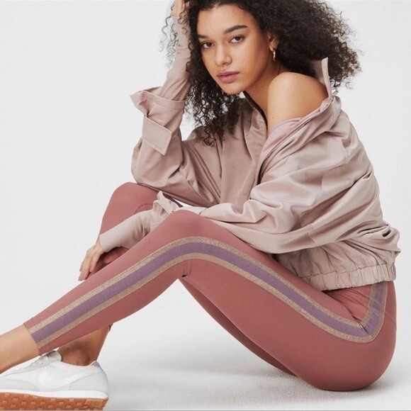 Nylora Kori Legging Cameo Side Stripe Athletic Running High Rise Small - Picture 1 of 16